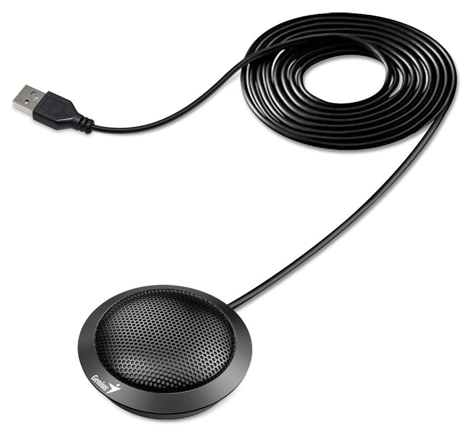 GENIUS mikrofon MIC-100U, stolní, drátový, USB, černá