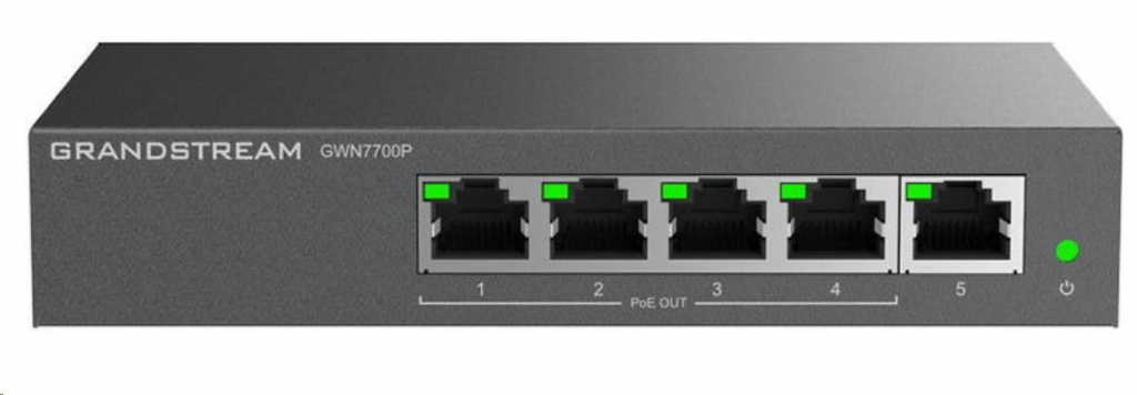 Grandstream GWN7700P Unmanaged Network Switch 5 portů / 4 PoE out