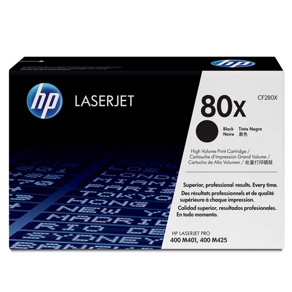 HP LJ Pro 400 M401, M425, HP 80X, black, 6900 str., [CF280X] - Laser toner//4,5