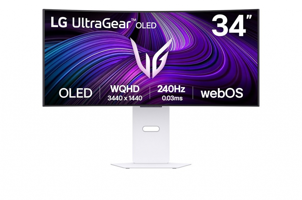 LG MT OLED 34" 34GX90SA-W OLED panel, Smart, 3440x1440, 240Hz, 2xHDMI, DP, USB 3.0, nast výška, G-sync