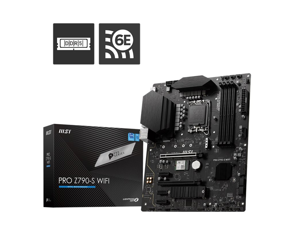 MSI MB Sc LGA1700 PRO Z790-S WIFI, Intel Z790, 4xDDR5, 1xDP, 1xHDMI, WI-FI