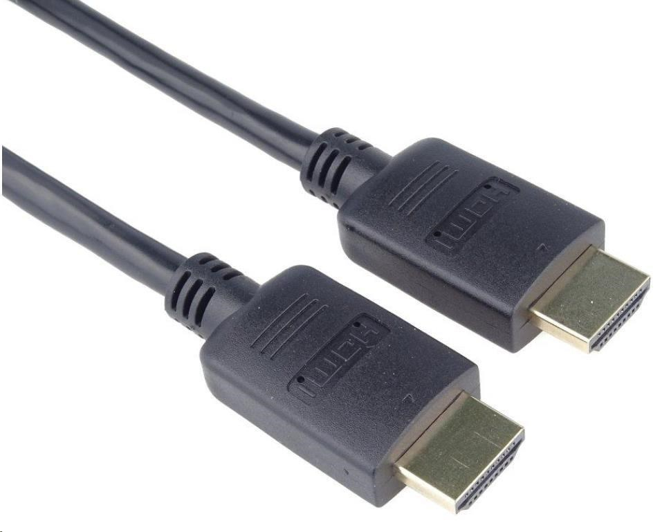 PremiumCord HDMI 2.0 High Speed + Ethernet kabel, zlacené konektory, 1m