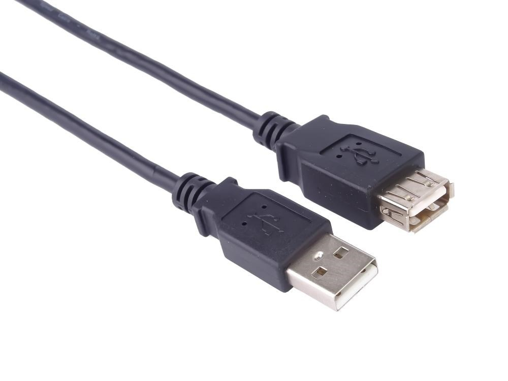 PremiumCord kabel prodlužovací USB 2.0, A-A, 0,5m, černá