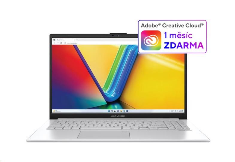 ASUS NTB Vivobook 15 OLED (M1505YA-OLED390W), R5 7430U, 15.6" FHD, 16GB, 1TB SSD, AMD Radeon, W11 Home, Cool Silver