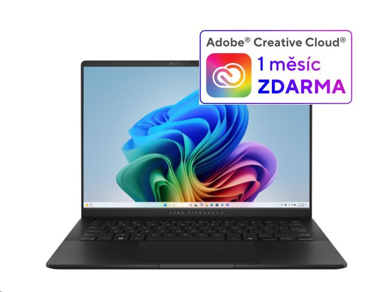 ASUS NTB Vivobook S 14 (M5406KA-OLED108X), AI 7 350, 14.0" 1920x1200, 24GB, 1TB SSD, AMD Radeon, W11 Pro, Neutral Black