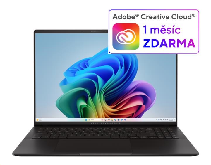 ASUS NTB Vivobook S16 (M5606WA-OLED022X), AI 9 HX 370, 16" 3200 x 2000, 32GB, 1TB SSD, AMD Radeon, W11 Pro, Black