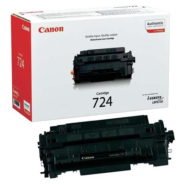 Canon originální toner CRG724, black, 6000str., [3481B002], Canon i-SENSYS LBP-6750dn//4,5