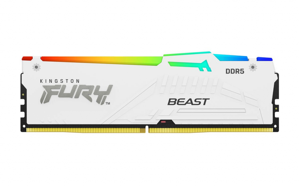 KINGSTON DIMM DDR5 32GB 6000MT/s CL30 Non-ECC FURY Beast RGB XMP, Bílá