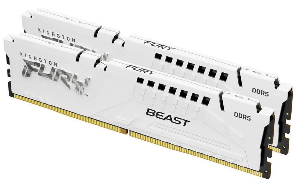 KINGSTON DIMM DDR5 32GB (Kit of 2) 6000MT/s CL30 ECC FURY Beast XMP Bílá