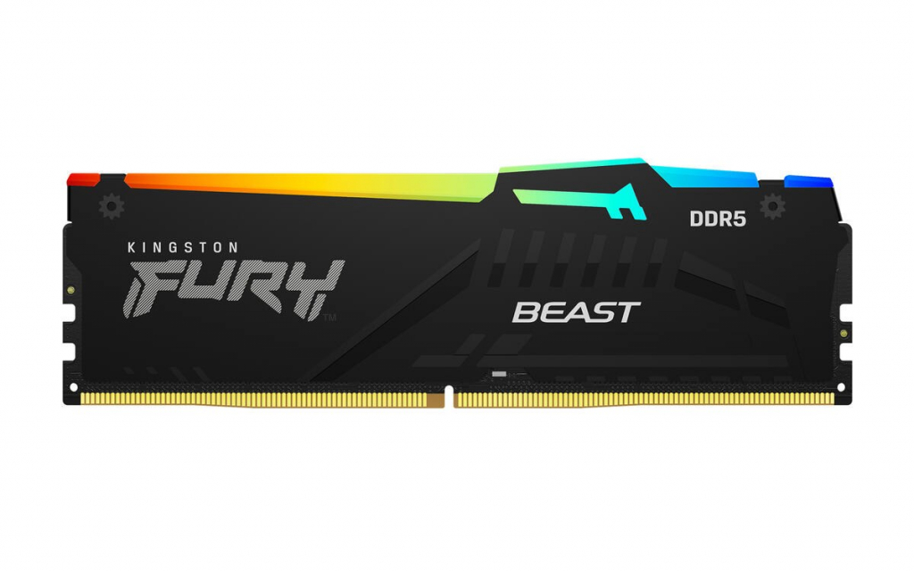 KINGSTON DIMM DDR5 8GB 6000MT/s CL30 Non-ECC FURY Beast RGB XMP, Černá
