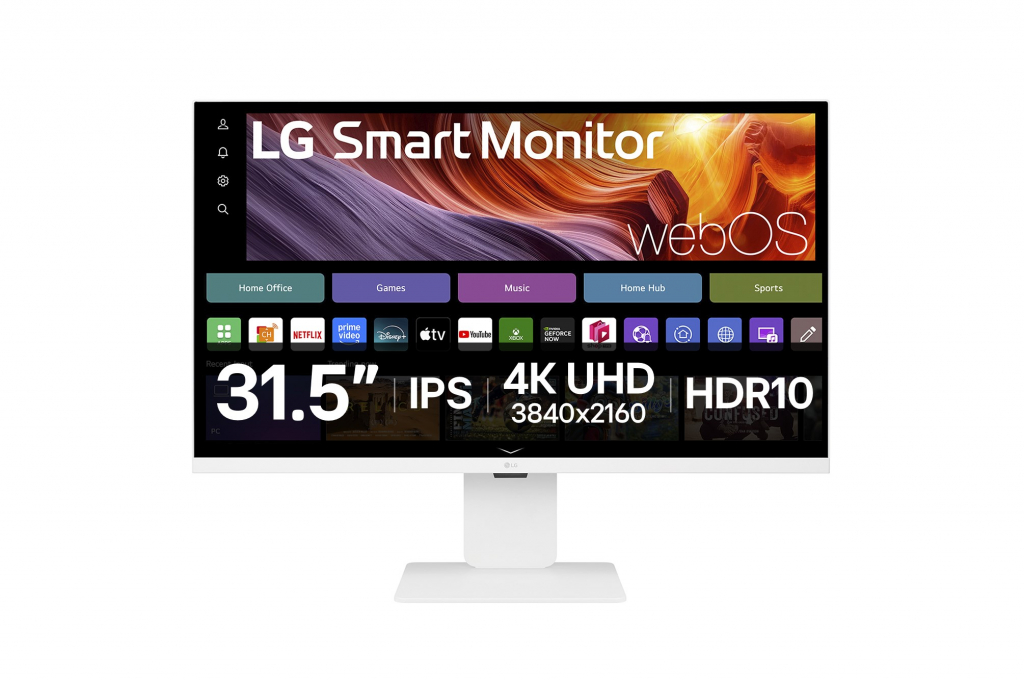 LG MT IPS LCD LED 31,5" 32U850SA-W - IPS panel, SMART, 3840x2160, HDMI, USB-C PD, pivot, repro