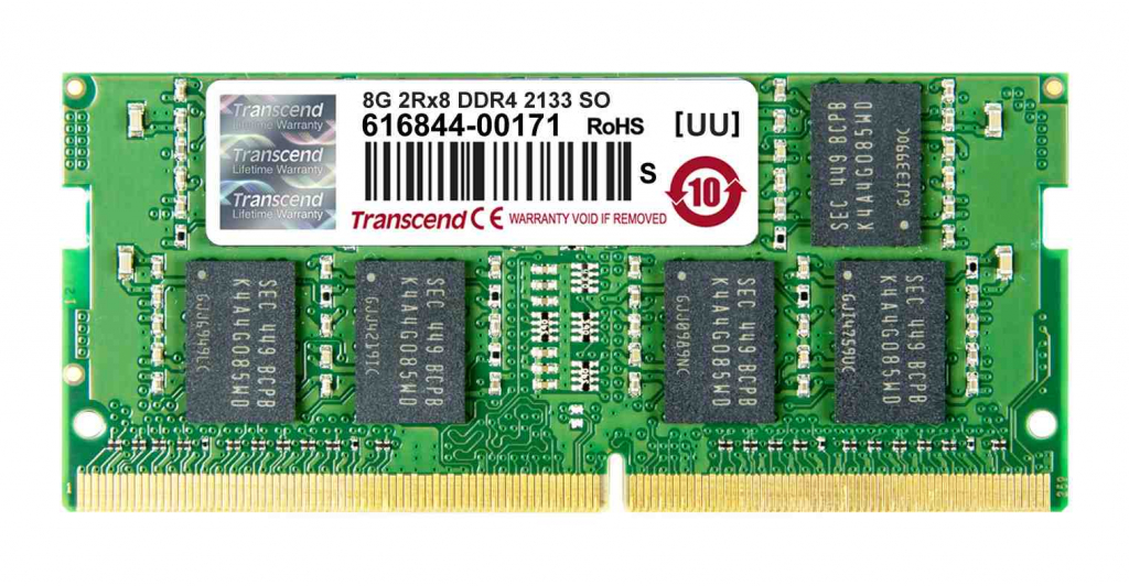 TRANSCEND SODIMM DDR4 8GB 2133MHz 2Rx8 CL15 Bulk