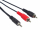 PremiumCord kabel Jack 3.5mm - 2xCINCH, M/M, 1,5m