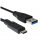 C-TECH kabel USB 3.0 AM na USB-C kabel (AM/CM), 1m, černý
