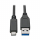 PremiumCord kabel USB-C - USB 3.0 A (USB 3.2 generation 2, 3A, 10Gbit/s) 0.5m